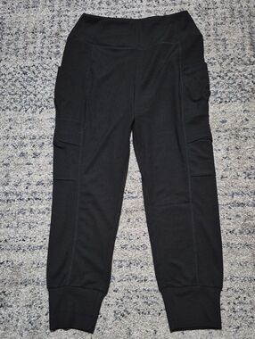 Double Zero Black Cargo Joggers for Kids
